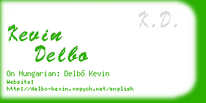 kevin delbo business card
